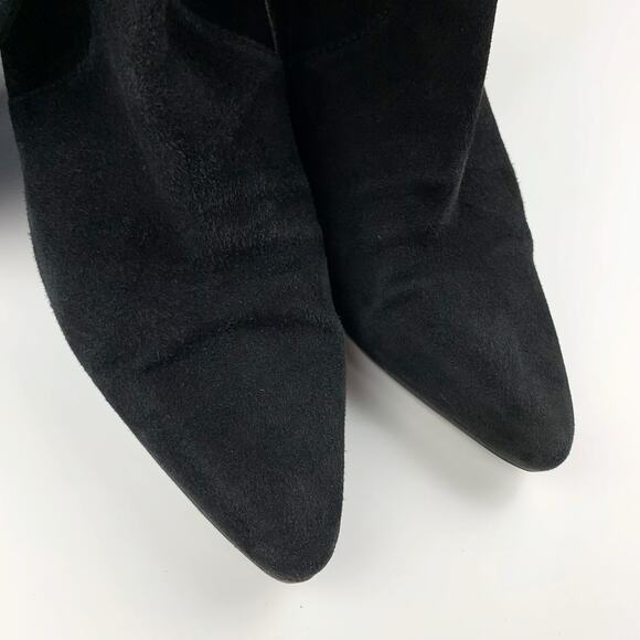 Stuart Weitzman Boots Black Suede Tall Knee High Heeled Women's 7.5 - Picture 3 of 11